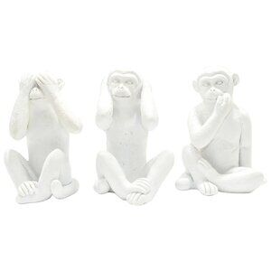 Adam & Friends Home Decor See No Evil, Hear No Evil, Speak No Evil Sculpture